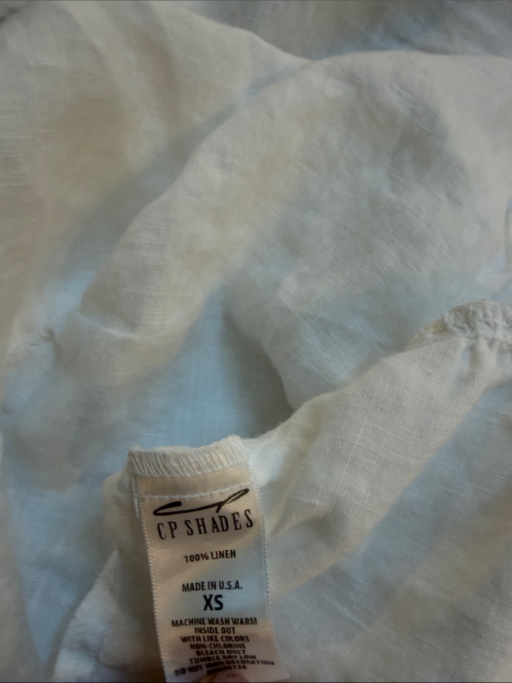 CP Shades White Sleeveless Tiered linen dress/swimsuit cover - Picture 7 of 7